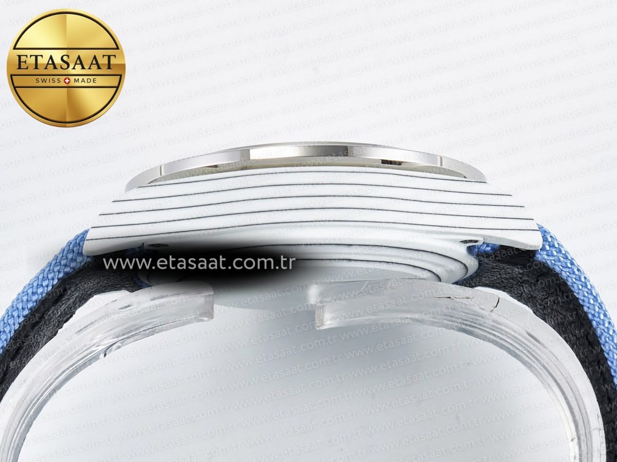 Daytona ZIF REMOULD White Carbon GETF Best Edition Blue Skeleton Dial Diamonds Bezel on Blue Nylon Strap DD4802 - Görsel 15