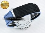 Daytona ZIF REMOULD White Carbon GETF Best Edition Blue Skeleton Dial Diamonds Bezel on Blue Nylon Strap DD4802 - Görsel 17
