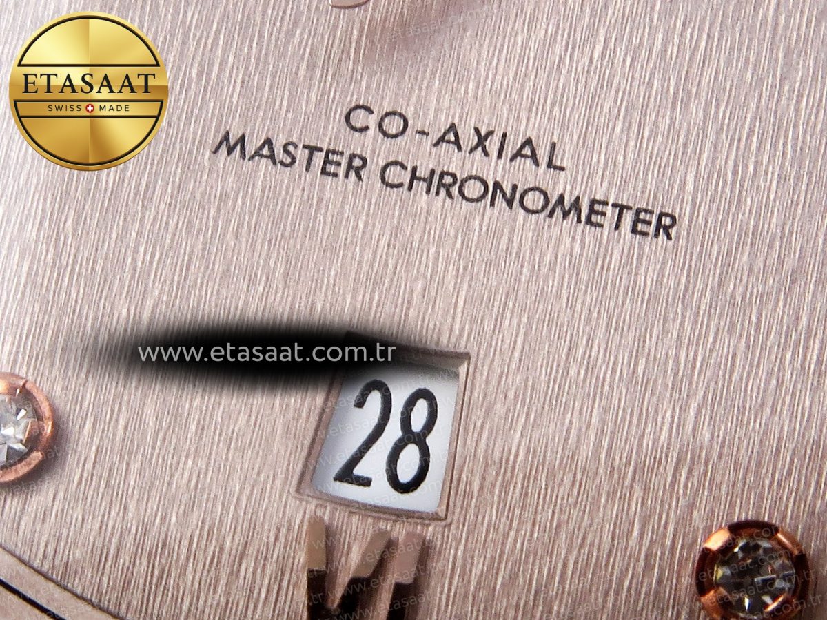 Omega De Ville Date Brown On Diamonds A8800 - Görsel 11