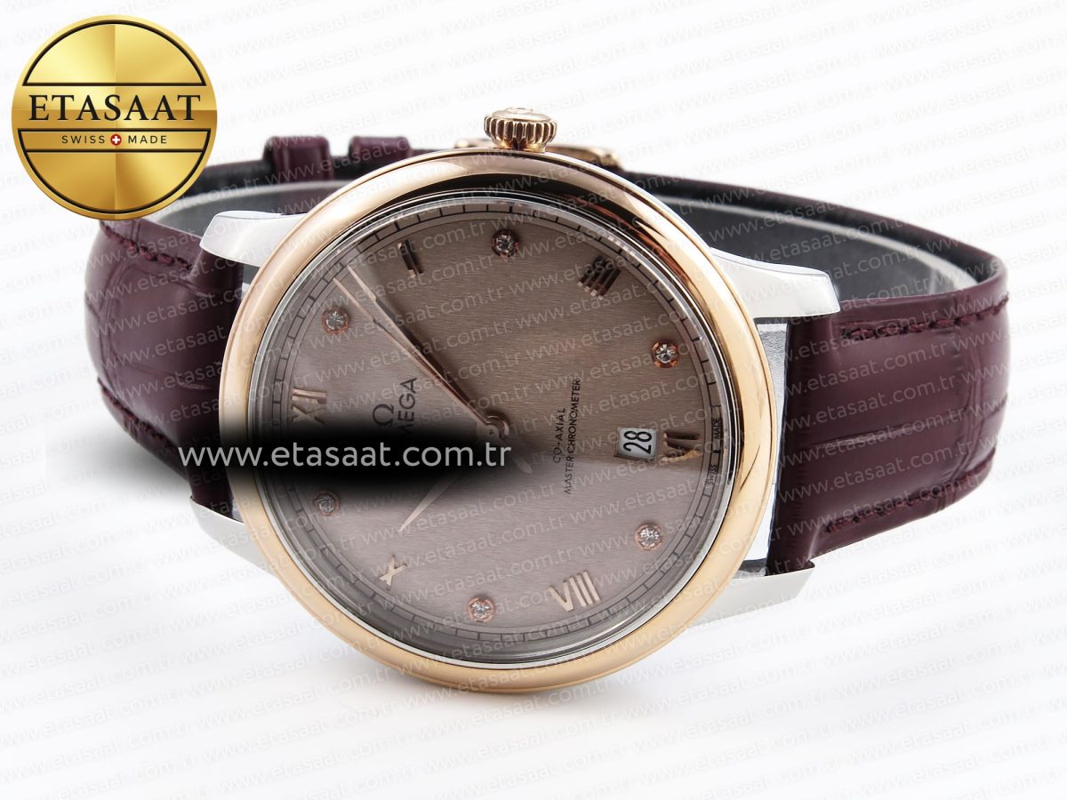 Omega De Ville Date Brown On Diamonds A8800 - Görsel 6