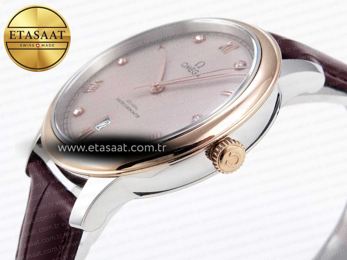 Omega De Ville Date Brown On Diamonds A8800 - Görsel 8