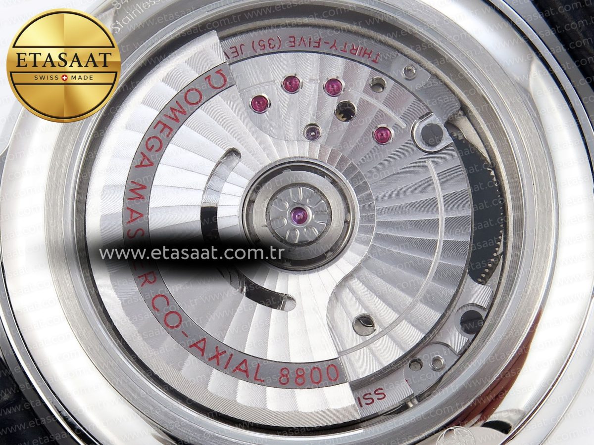 Omega De Ville Date White On Black Leather Strap A8800 - Görsel 17