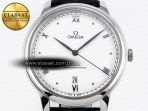 Omega De Ville Date White On Black Leather Strap A8800 - Görsel 4