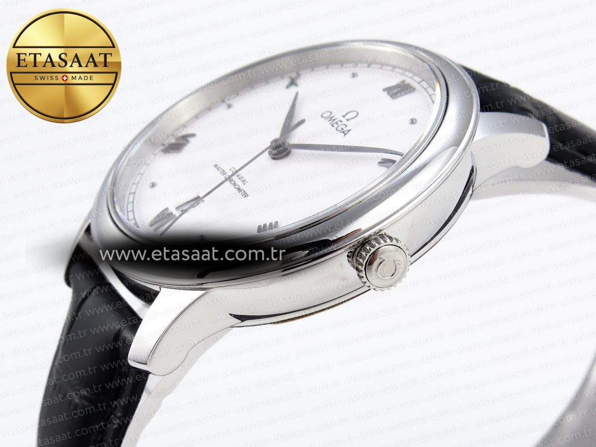 Omega De Ville Date White On Black Leather Strap A8800 - Görsel 8