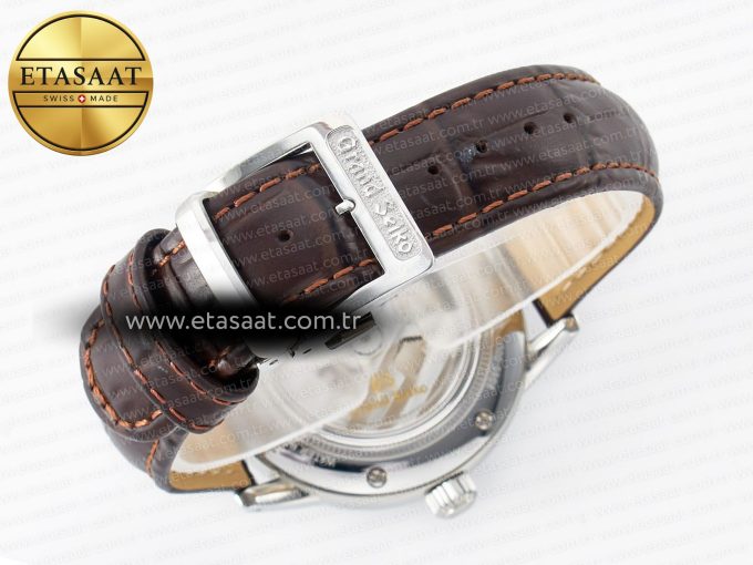 Elegance SBGR261 SS GSF 1:1 Best Edition Cream Dial on Brown Leather Strap NH34 - Görsel 16