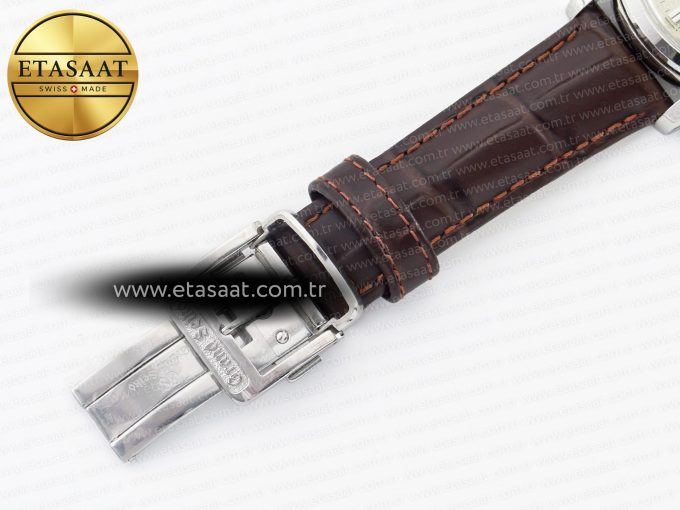 Elegance SBGR261 SS GSF 1:1 Best Edition Cream Dial on Brown Leather Strap NH34 - Görsel 22