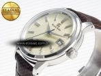 Elegance SBGR261 SS GSF 1:1 Best Edition Cream Dial on Brown Leather Strap NH34 - Görsel 6