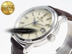 Elegance SBGR261 SS GSF 1:1 Best Edition Cream Dial on Brown Leather Strap NH34 - Görsel 6