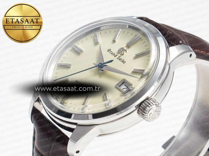 Elegance SBGR261 SS GSF 1:1 Best Edition Cream Dial on Brown Leather Strap NH34 - Görsel 6