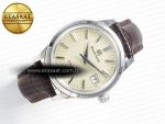 Elegance SBGR261 SS GSF 1:1 Best Edition Cream Dial on Brown Leather Strap NH34 - Görsel 8