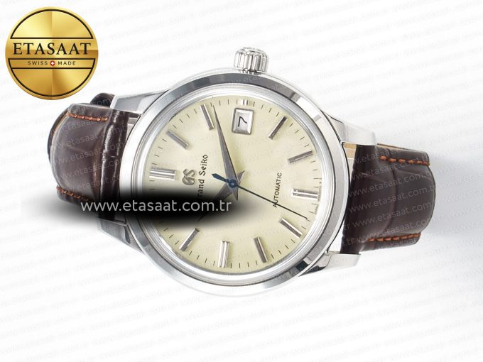 Elegance SBGR261 SS GSF 1:1 Best Edition Cream Dial on Brown Leather Strap NH34 - Görsel 9