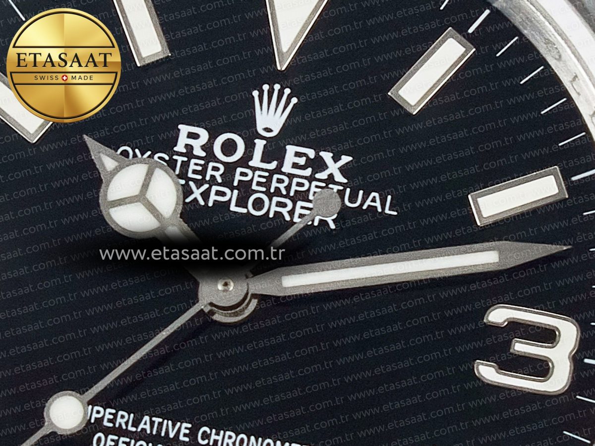 Explorer 36 904L Steel KRF 1:1 Best Edition Black Dial on SS Bracelet SW200 V2 - Görsel 10