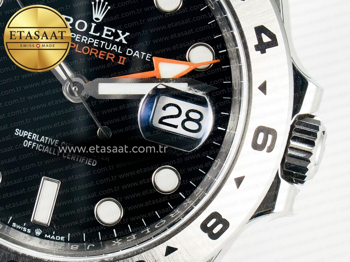 Explorer II 42mm 226570 904L SS Clean 1:1 Best Edition Black Dial on Bracelet DD3285 CHS - Görsel 12