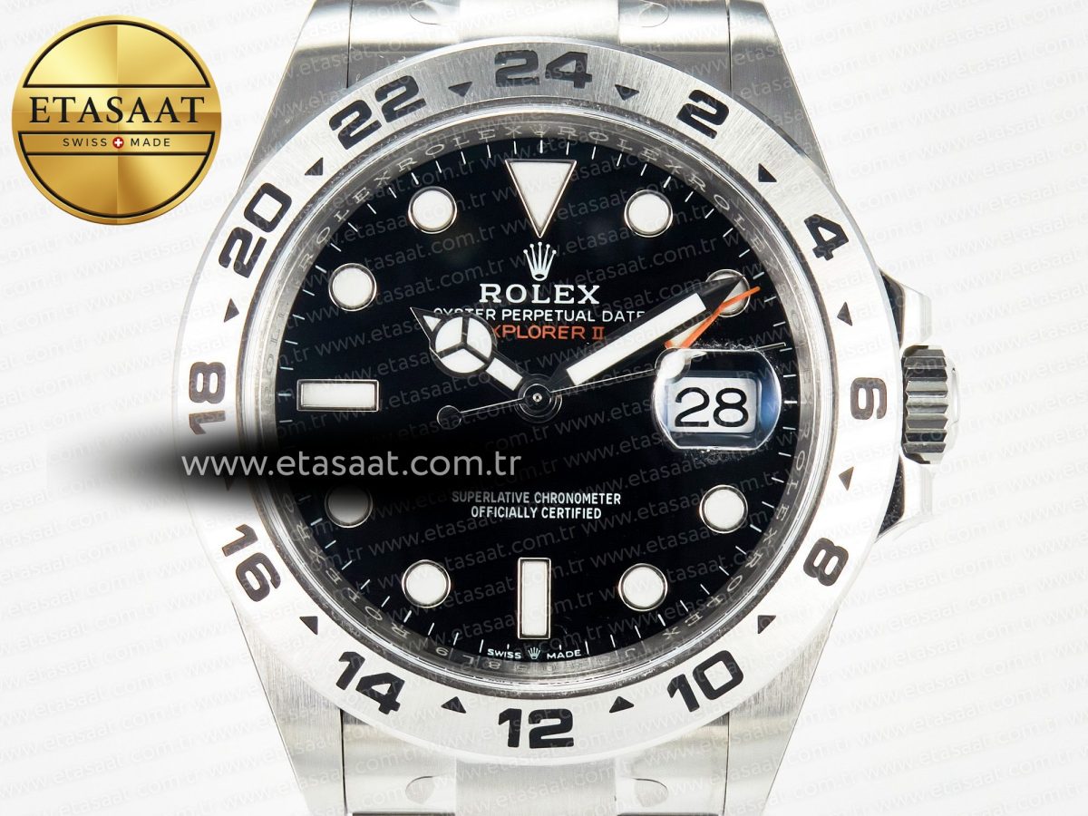 Explorer II 42mm 226570 904L SS Clean 1:1 Best Edition Black Dial on Bracelet DD3285 CHS - Görsel 4