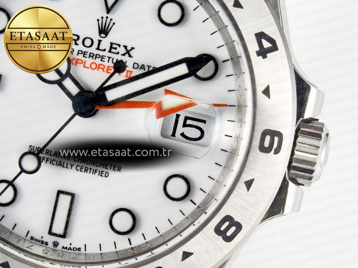 Explorer II 42mm 226570 904L SS Clean 1:1 Best Edition White Dial on Bracelet DD3285 CHS - Görsel 12
