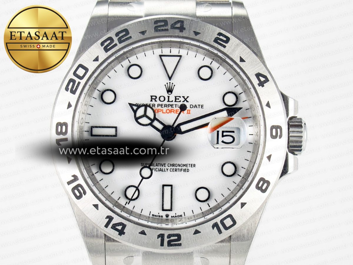 Explorer II 42mm 226570 904L SS Clean 1:1 Best Edition White Dial on Bracelet DD3285 CHS - Görsel 4