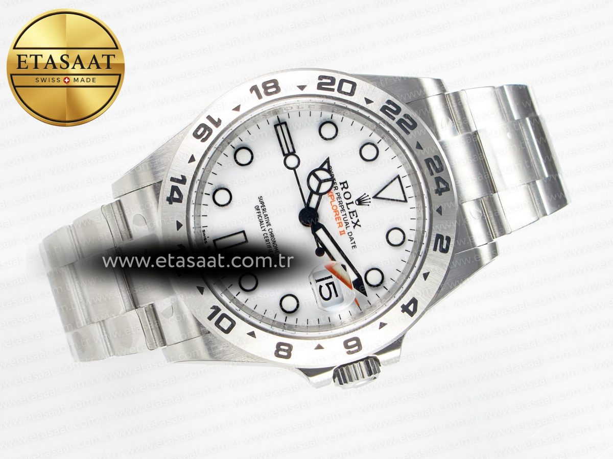 Explorer II 42mm 226570 904L SS Clean 1:1 Best Edition White Dial on Bracelet DD3285 CHS - Görsel 8