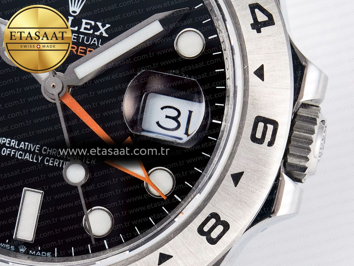 Explorer II 42mm 226570 904L SS QF 1:1 Best Edition Black Dial on Bracelet SH3285-2 CHS - Görsel 12