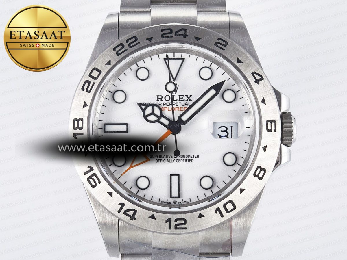 Explorer II 42mm 226570 904L SS QF 1:1 Best Edition White Dial on Bracelet SH3285-2 CHS - Görsel 4