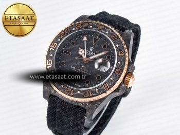 GMT Carbon DIWF Best Edition Black Carbon Dial RG Markers on Black Nylon Strap SA3186 CHS