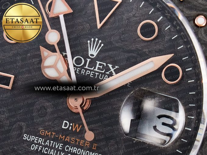 GMT Carbon DIWF Best Edition Black Carbon Dial RG Markers on Black Nylon Strap SA3186 CHS - Görsel 11