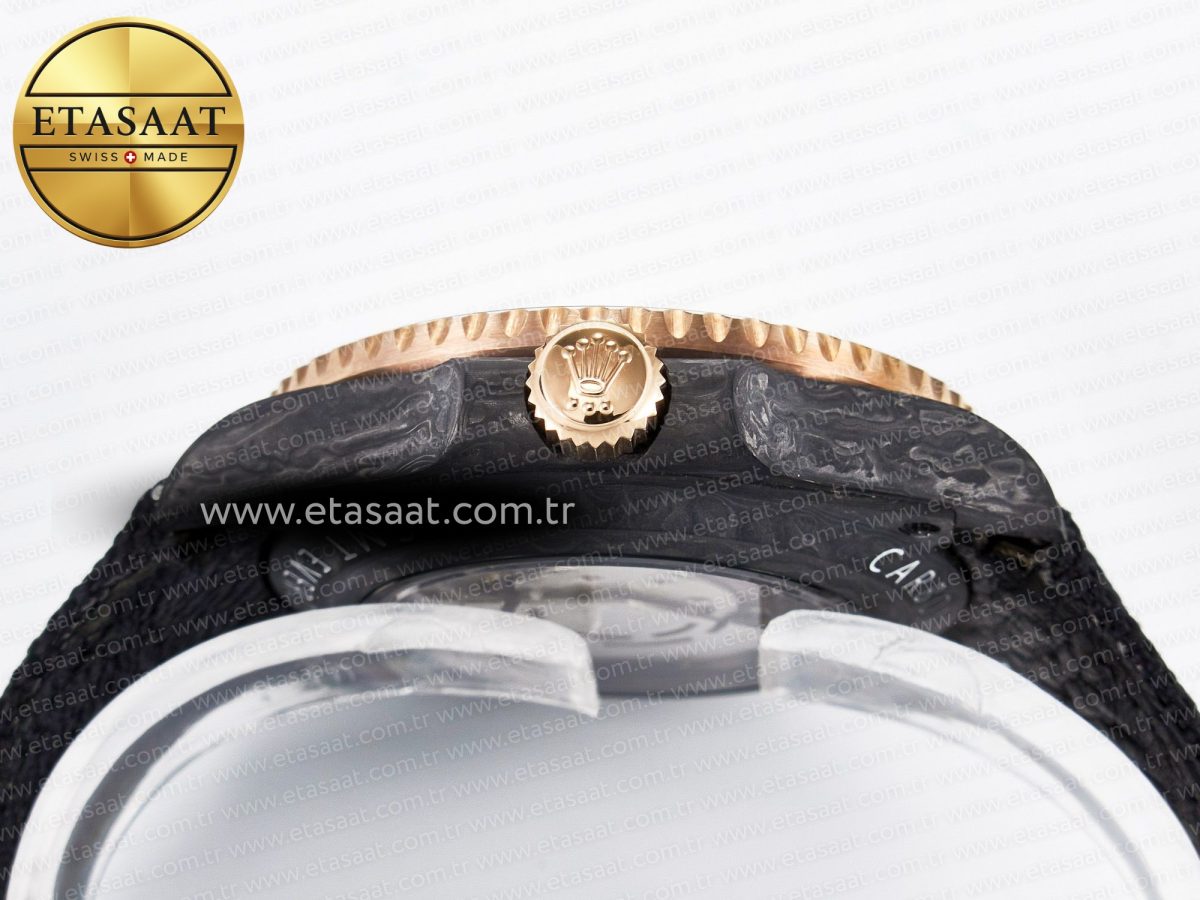 GMT Carbon DIWF Best Edition Black Carbon Dial RG Markers on Black Nylon Strap SA3186 CHS - Görsel 15
