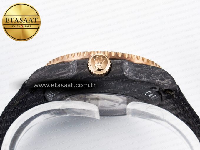 GMT Carbon DIWF Best Edition Black Carbon Dial RG Markers on Black Nylon Strap SA3186 CHS - Görsel 15