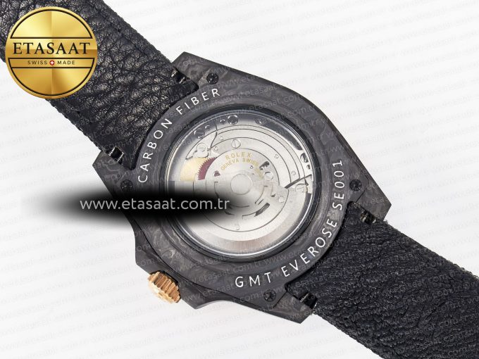 GMT Carbon DIWF Best Edition Black Carbon Dial RG Markers on Black Nylon Strap SA3186 CHS - Görsel 17