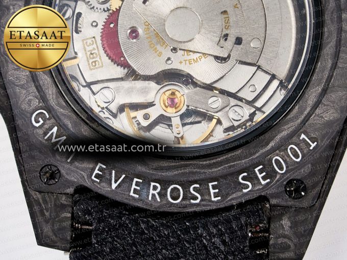 GMT Carbon DIWF Best Edition Black Carbon Dial RG Markers on Black Nylon Strap SA3186 CHS - Görsel 21
