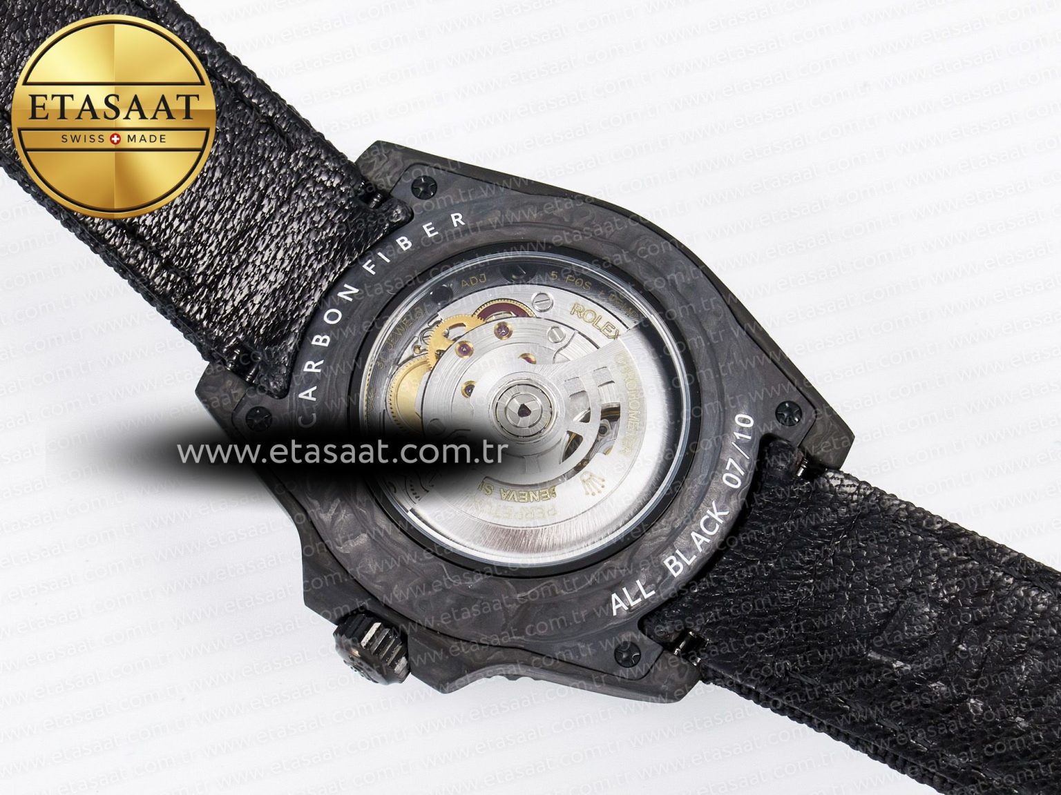 GMT Carbon DIWF Best Edition Black Carbon Dial SS Markers on Black Nylon Strap SA3285 CHS V2 - Görsel 17