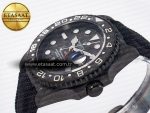 GMT Carbon DIWF Best Edition Black Carbon Dial SS Markers on Black Nylon Strap SA3285 CHS V2 - Görsel 6