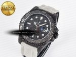 GMT Carbon DIWF Best Edition Black Carbon Dial SS Markers on White Nylon Strap SA3285 CHS V2 - Görsel 2