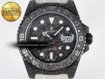 GMT Carbon DIWF Best Edition Black Carbon Dial SS Markers on White Nylon Strap SA3285 CHS V2 - Görsel 4