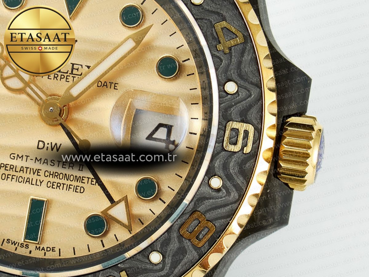 GMT Carbon DIWF Best Edition Yellow Dial on Green Nylon Strap SA3285 CHS V2 - Görsel 12
