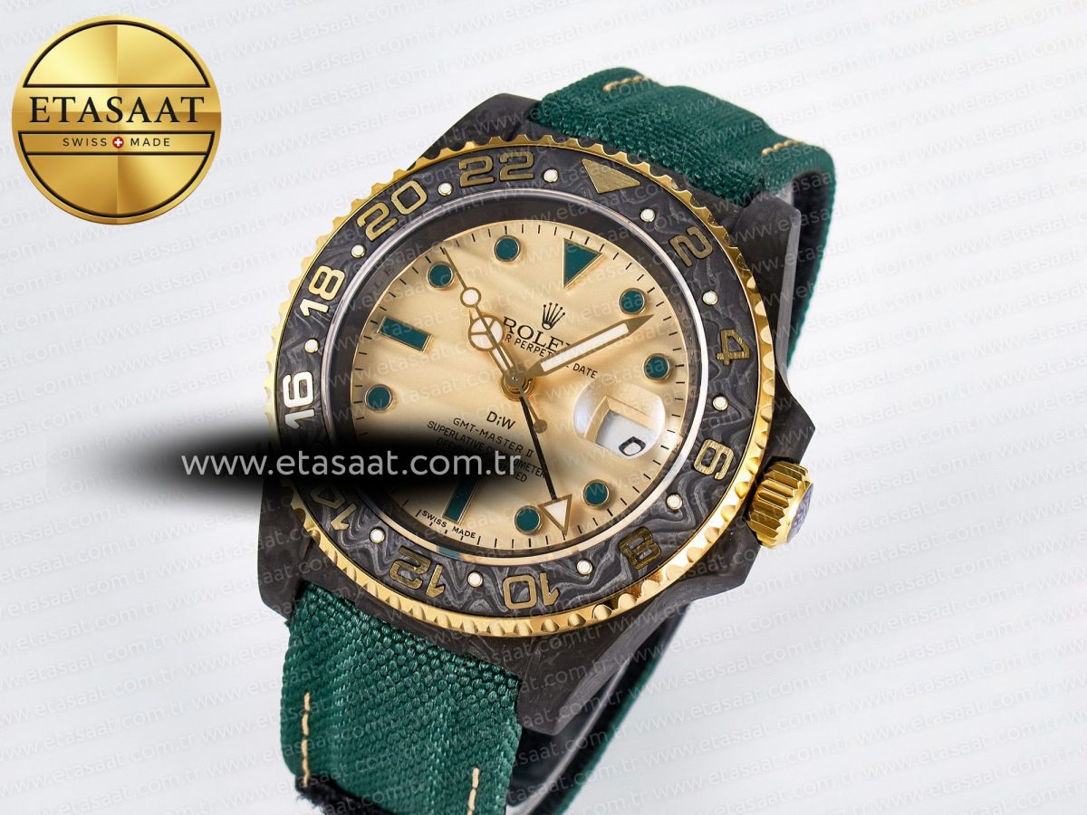 GMT Carbon DIWF Best Edition Yellow Dial on Green Nylon Strap SA3285 CHS V2 - Görsel 2
