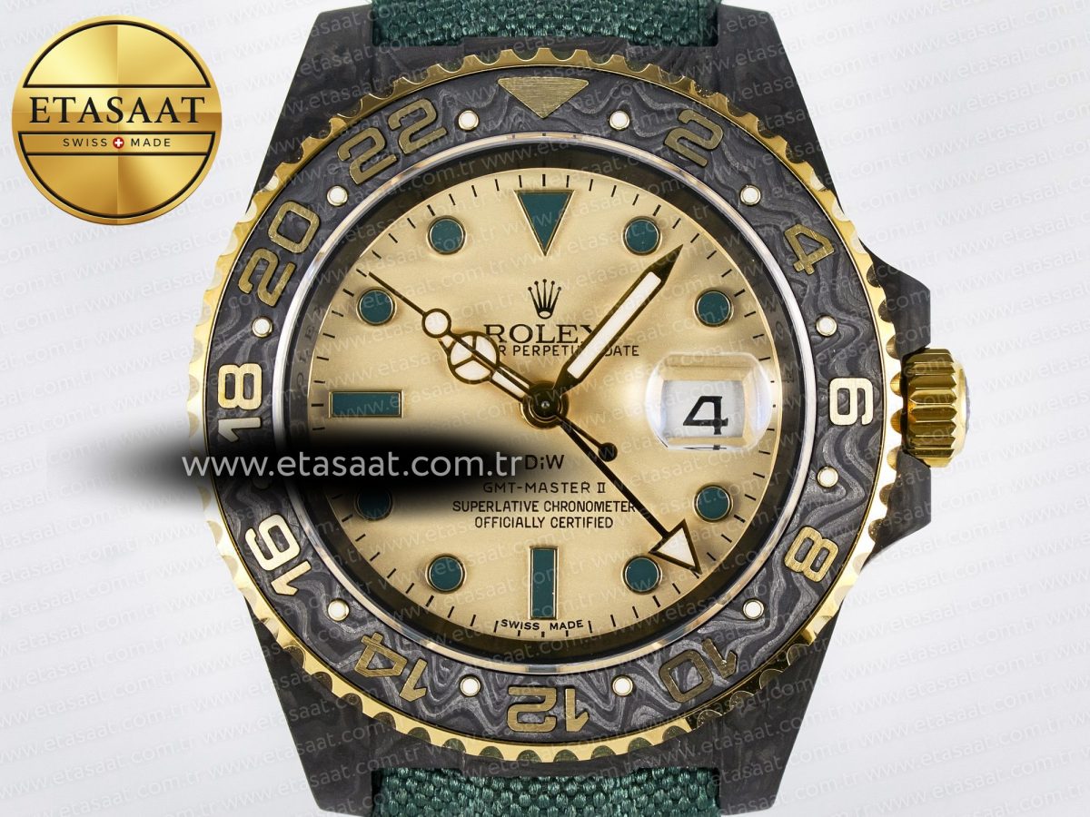GMT Carbon DIWF Best Edition Yellow Dial on Green Nylon Strap SA3285 CHS V2 - Görsel 4