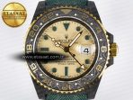 GMT Carbon DIWF Best Edition Yellow Dial on Green Nylon Strap SA3285 CHS V2 - Görsel 4
