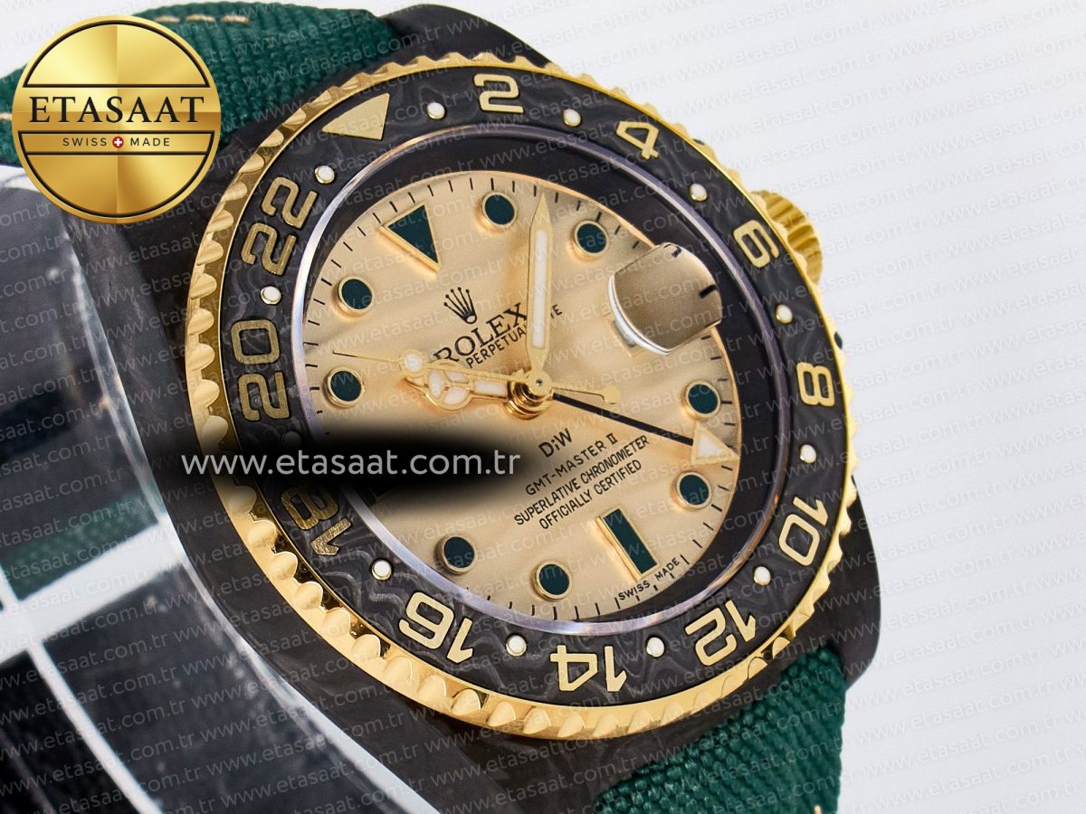 GMT Carbon DIWF Best Edition Yellow Dial on Green Nylon Strap SA3285 CHS V2 - Görsel 5