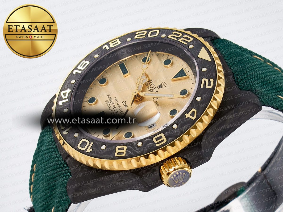GMT Carbon DIWF Best Edition Yellow Dial on Green Nylon Strap SA3285 CHS V2 - Görsel 6