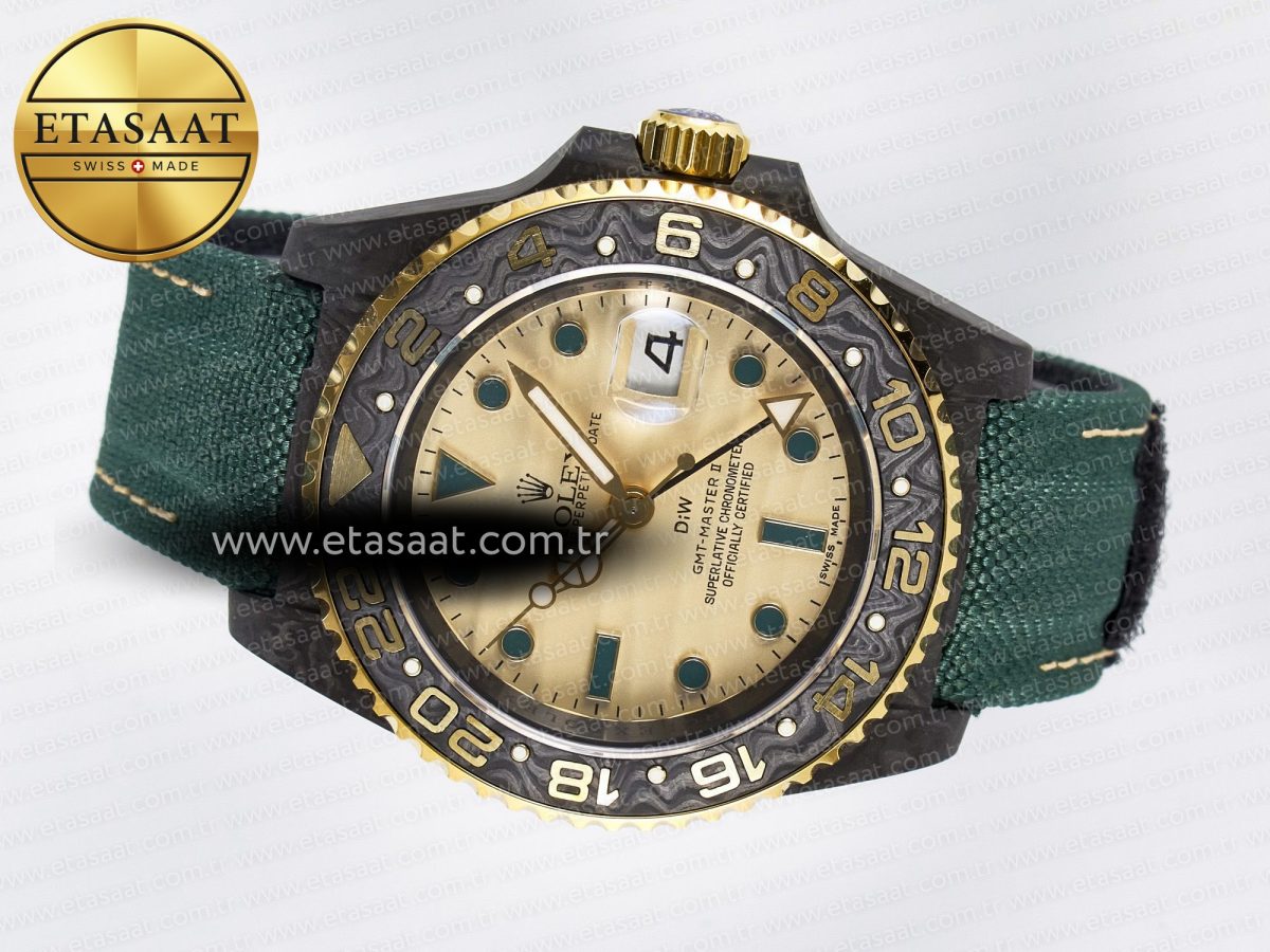 GMT Carbon DIWF Best Edition Yellow Dial on Green Nylon Strap SA3285 CHS V2 - Görsel 9
