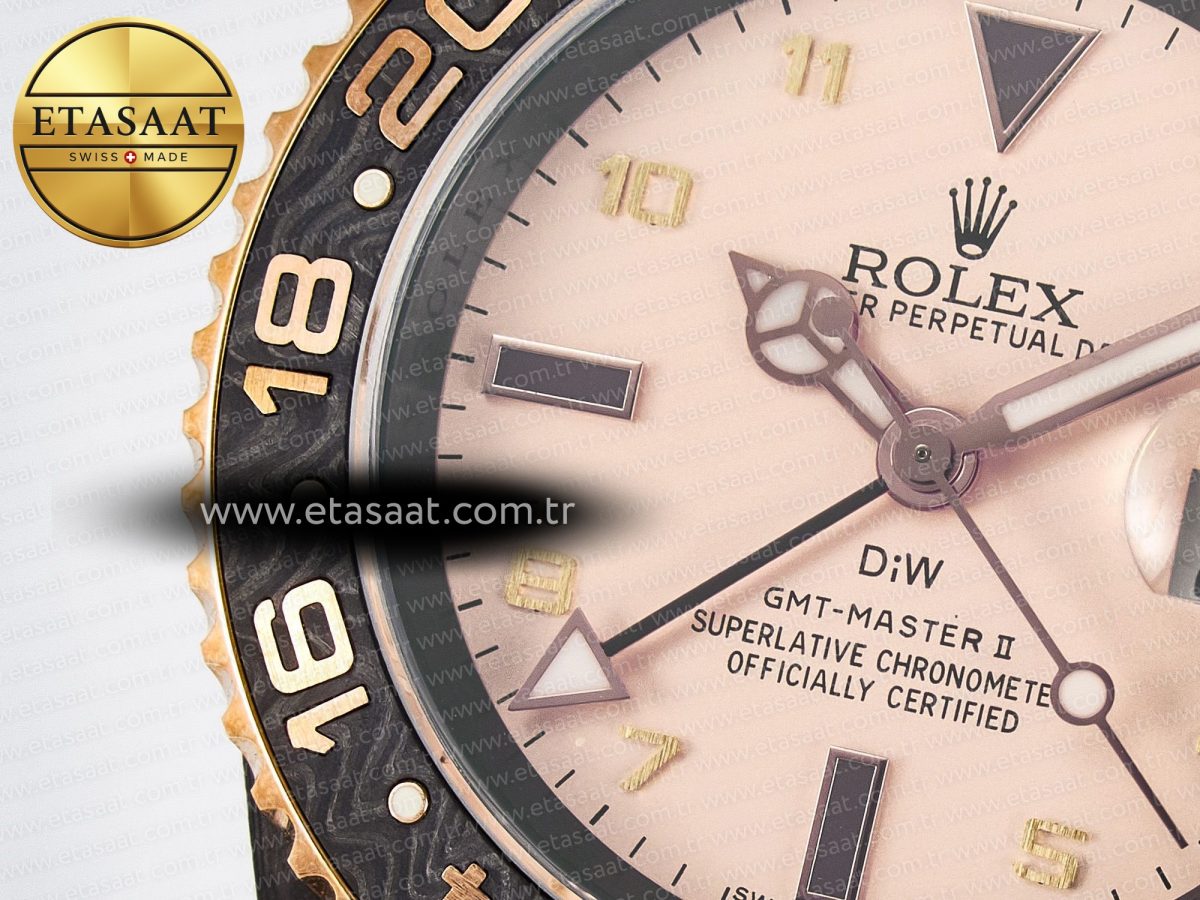 GMT Carbon DIWF Best Edition Yellow Roman Dial on Brown Nylon Strap SA3285 CHS V2 - Görsel 10