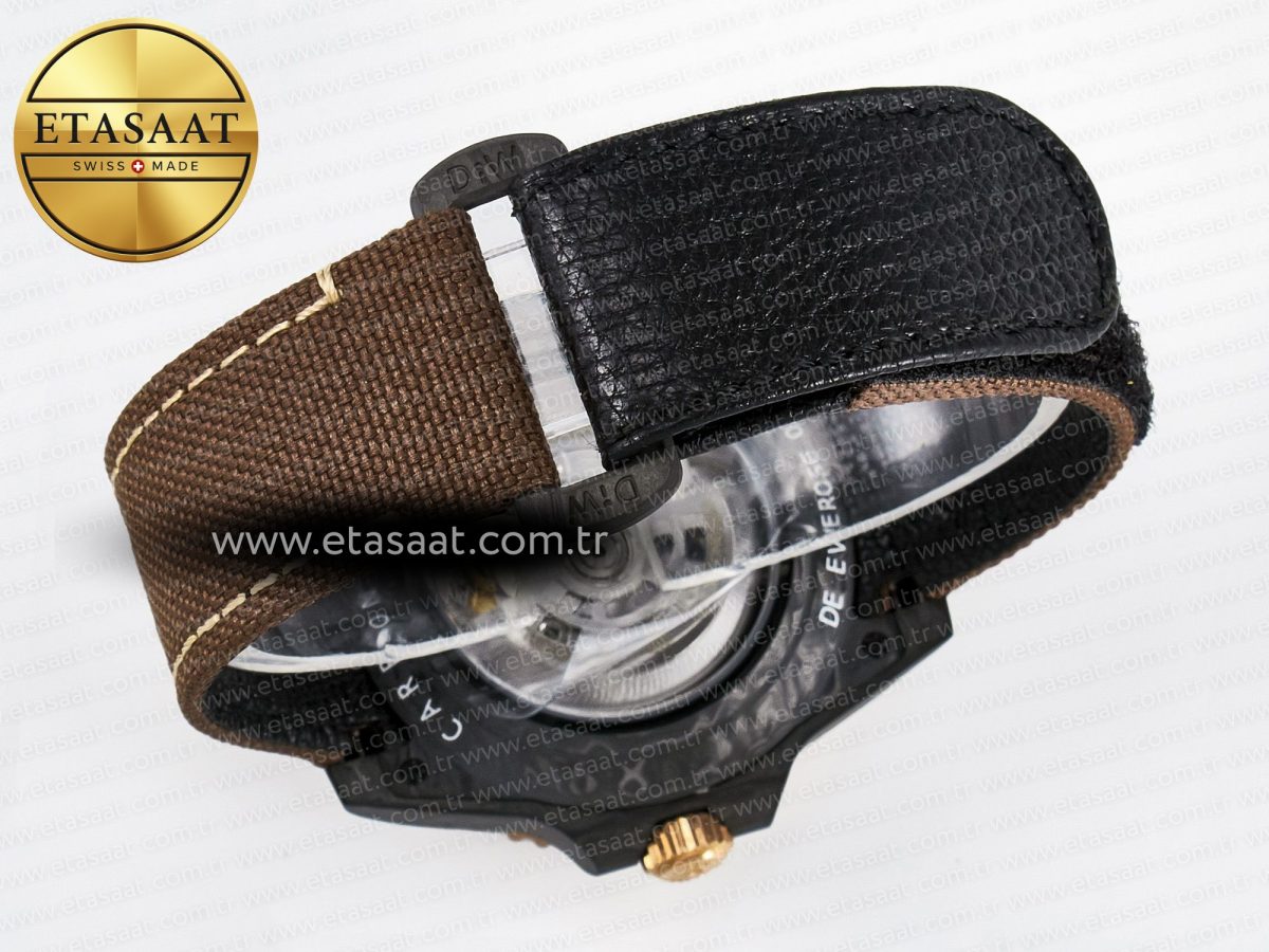 GMT Carbon DIWF Best Edition Yellow Roman Dial on Brown Nylon Strap SA3285 CHS V2 - Görsel 16