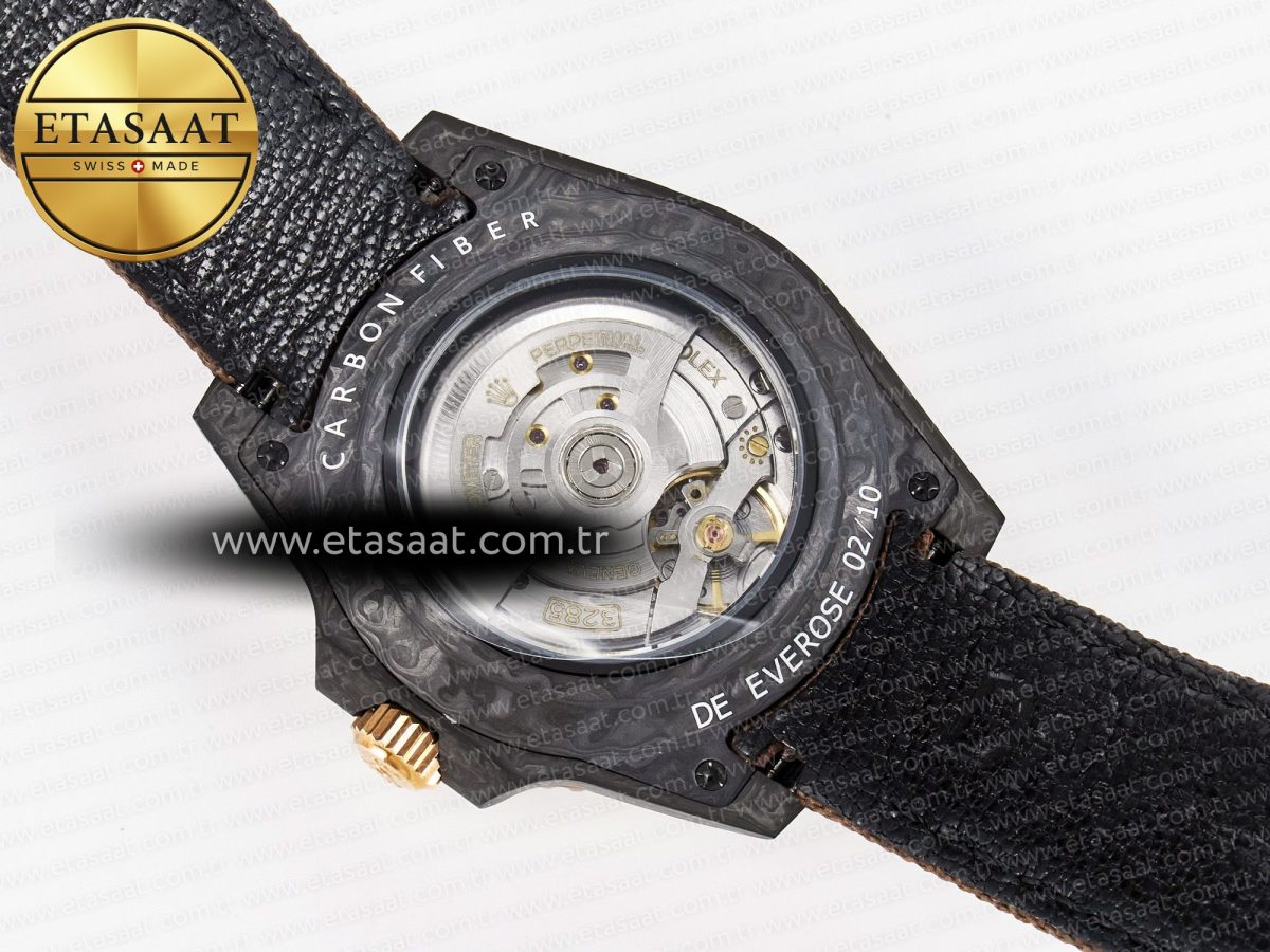 GMT Carbon DIWF Best Edition Yellow Roman Dial on Brown Nylon Strap SA3285 CHS V2 - Görsel 17