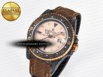 GMT Carbon DIWF Best Edition Yellow Roman Dial on Brown Nylon Strap SA3285 CHS V2 - Görsel 2