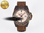 GMT Carbon DIWF Best Edition Yellow Roman Dial on Brown Nylon Strap SA3285 CHS V2 - Görsel 3