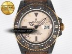 GMT Carbon DIWF Best Edition Yellow Roman Dial on Brown Nylon Strap SA3285 CHS V2 - Görsel 4
