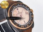 GMT Carbon DIWF Best Edition Yellow Roman Dial on Brown Nylon Strap SA3285 CHS V2 - Görsel 5