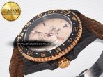 GMT Carbon DIWF Best Edition Yellow Roman Dial on Brown Nylon Strap SA3285 CHS V2 - Görsel 6