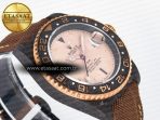 GMT Carbon DIWF Best Edition Yellow Roman Dial on Brown Nylon Strap SA3285 CHS V2 - Görsel 7