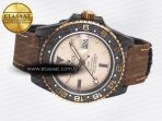 GMT Carbon DIWF Best Edition Yellow Roman Dial on Brown Nylon Strap SA3285 CHS V2 - Görsel 9